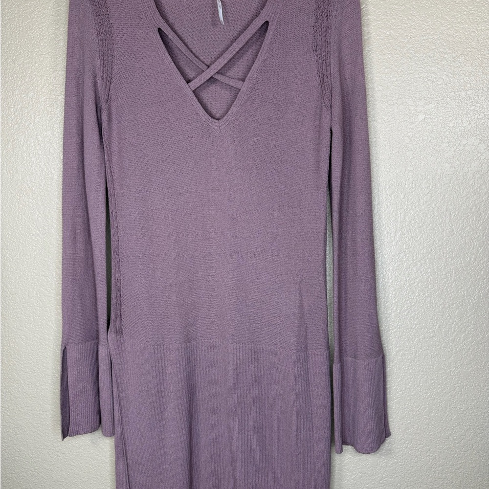 Free People Lavender‎ Long Sleeve Vneck Sweater Top